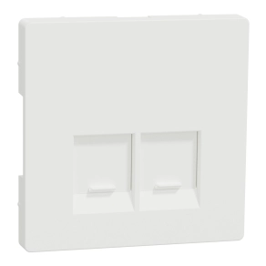 Schneider Electric Merten System Design - MTN4572-6037 - Fedlap 2xRJ45 aljzathoz, mattfehér