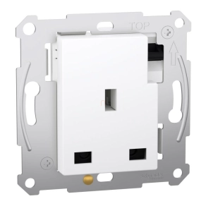   Schneider Electric Merten System Design MTN2122-0000 Brit 2P+F csatlakozóaljzat, kapcsolható, csavaros, 13A, 250 V