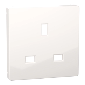 Schneider Electric Merten System M - MTN2120-0319 - Fedlap, brit csatlakozóaljzathoz, polárfehér