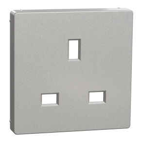 Schneider Electric Merten System M - MTN2120-0460 - Fedlap, brit csatlakozóaljzathoz, alumínium
