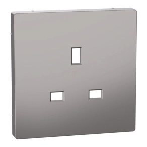   Schneider Electric Merten System Design - MTN2120-6036 - Fedlap brit csatlakozóaljzathoz, acél