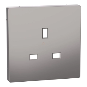   Schneider Electric Merten System Design - MTN2120-6050 - Fedlap brit csatlakozóaljzathoz, nikkel
