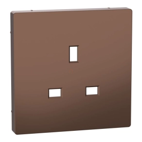   Schneider Electric Merten System Design - MTN2120-6052 - Fedlap brit csatlakozóaljzathoz, mokka