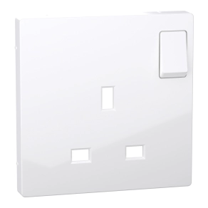 Schneider Electric Merten System Design - MTN2122-6035 - Fedlap kapcsolható brit csatlakozóaljzathoz, lótuszfehér