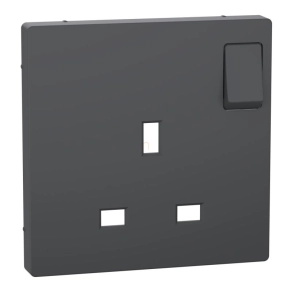   Schneider Electric Merten System Design - MTN2122-6034 - Fedlap kapcsolható brit csatlakozóaljzathoz, antracit