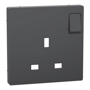 Schneider Electric Merten System Design - MTN2122-6034 - Fedlap kapcsolható brit csatlakozóaljzathoz, antracit