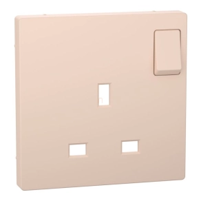   Schneider Electric Merten System Design - MTN2122-6033 - Fedlap kapcsolható brit csatlakozóaljzathoz, szahara
