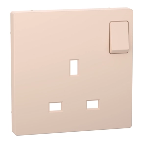 Schneider Electric Merten System Design - MTN2122-6033 - Fedlap kapcsolható brit csatlakozóaljzathoz, szahara