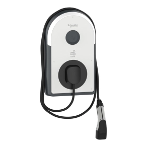   Schneider Electric EVlink Pro AC EVB3S07NCA elektromos autó töltőállomás 1*32 Amper - 7,4kW, beépített kábellel + 6mA RDC-DD védelem + 30mA Asi áramvédő kapcsoló + MNx