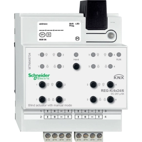 Schneider Electric KNX - MTN648704 - Merten-KNX REG-K/4x24/6 zsalumozgató aktor kézi üzemmóddal