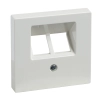 Schneider Electric Merten System M - MTN296119 - Fedlap, 2xRJ45 aljzathoz, döntött, System-M, polárfehér