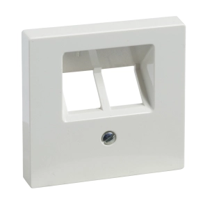   Schneider Electric Merten System M - MTN296119 - Fedlap, 2xRJ45 aljzathoz, döntött, System-M, polárfehér