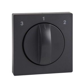   Schneider Electric Merten System-M - MTN437114 - Fedlap, forgatógombos ventilátor kapcsolóhoz, System-M, antracit