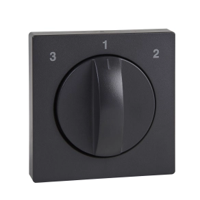 Schneider Electric Merten System-M - MTN437114 - Fedlap, forgatógombos ventilátor kapcsolóhoz, System-M, antracit