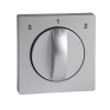 Schneider Electric Merten System-M - MTN437160 - Fedlap, forgatógombos ventilátor kapcsolóhoz, System-M, alumínium
