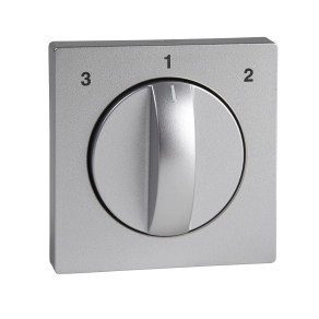   Schneider Electric Merten System-M - MTN437160 - Fedlap, forgatógombos ventilátor kapcsolóhoz, System-M, alumínium