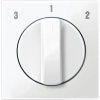 Schneider Electric Merten System-M - MTN567319 - Fedlap, forgatógombos ventilátor kapcsolóhoz, System-M, polárfehér