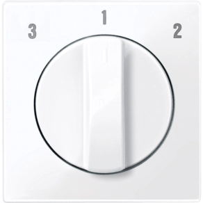   Schneider Electric Merten System-M - MTN567325 - Fedlap, forgatógombos ventilátor kapcsolóhoz, System-M, aktívfehér