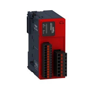 Schneider Electric Modicon TM3 - TM3SAC5RG - bővítő modul, Cat2/PLd/SIL CL2 biztonsági vezérlő, vészleállító-vészkapcsoló, 24 VDC, rugós
