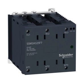   Schneider Electric Harmony Solid State Relays - SSM3A325P7 - SSM szilárdtestrelé, 3f, nullfeszültségű kapcsolás, 3NO, 48 - 600VAC, 25A, 230VAC