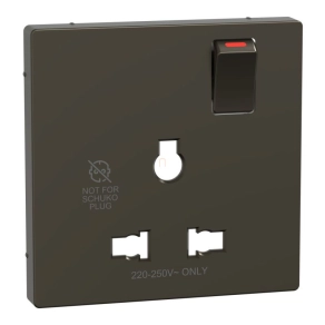   Schneider Electric Merten System Design - MTN2170-6052 - Fedlap kapcsolható multistandard csatlakozóaljzathoz, mokka