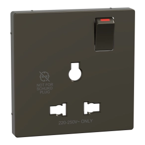Schneider Electric Merten System Design - MTN2170-6052 - Fedlap kapcsolható multistandard csatlakozóaljzathoz, mokka
