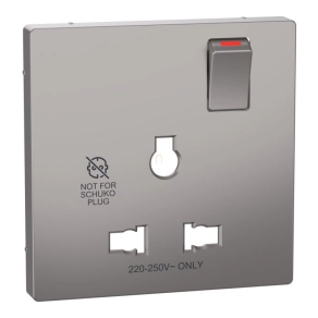   Schneider Electric Merten System Design - MTN2170-6050 - Fedlap kapcsolható multistandard csatlakozóaljzathoz, nikkel