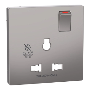 Schneider Electric Merten System Design - MTN2170-6050 - Fedlap kapcsolható multistandard csatlakozóaljzathoz, nikkel