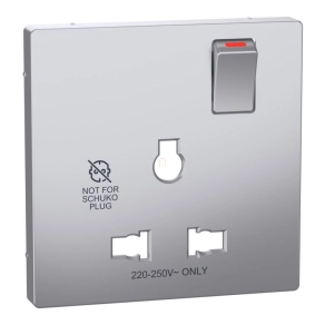   Schneider Electric Merten System Design - MTN2170-6036 - Fedlap kapcsolható multistandard csatlakozóaljzathoz, acél