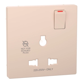   Schneider Electric Merten System Design - MTN2170-6033 - Fedlap kapcsolható multistandard csatlakozóaljzathoz, szahara