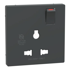   Schneider Electric Merten System Design - MTN2170-6034 - Fedlap kapcsolható multistandard csatlakozóaljzathoz, antracit