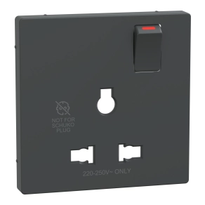 Schneider Electric Merten System Design - MTN2170-6034 - Fedlap kapcsolható multistandard csatlakozóaljzathoz, antracit