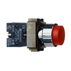   Schneider Electric Easy Harmony XB2 - XB2BL42C - Nyomógomb, kiemelkedő, piros, 1 NC, fém, 22mm, visszatérő, jelöletlen