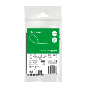   Schneider Electric Thorsman - IMT46402 - Kábelkötegelő, 100x2.5mm, fekete (100 db)
