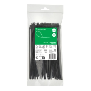 Schneider Electric Thorsman - IMT46412 - Kábelkötegelő, 200x4.8mm, fekete (100 db)