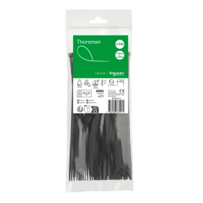 Schneider Electric Thorsman - IMT46414 - Kábelkötegelő, 200x3.6mm, fekete (100 db)