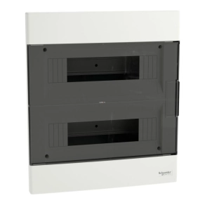   Schneider Electric Easy9 EU - EZ9EUA212 - kiselosztó, füstszínű ajtó, süllyesztett, 2x12 modul, PEN