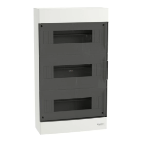   Schneider Electric Easy9 EU - EZ9EUC312 - kiselosztó, füstszínű ajtó, falon kívüli, 3x12 modul, PEN