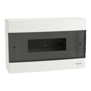   Schneider Electric Easy9 EU - EZ9EUC118 - kiselosztó, füstszínű ajtó, falon kívüli, 1x18 modul, PEN