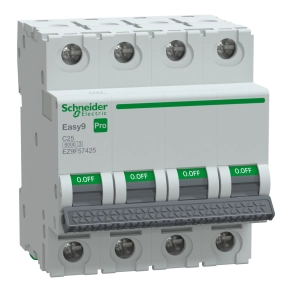   Schneider Electric Easy9 Pro - EZ9F57425 - kismegszakító, 4P, C, 25A