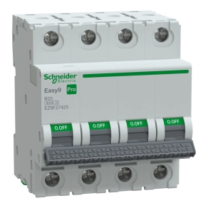   Schneider Electric Easy9 Pro - EZ9F27425 - kismegszakító, 4P, B, 25A