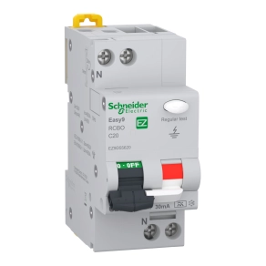   Schneider Electric Easy9 Pro - EZ9D55620 - áramvédős kismegszakító, A osztály, 1P-N, C, 20A, 30mA