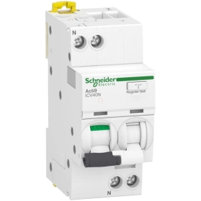   Schneider Electric Acti9 iCV40N -A9DH3616- áramvédős kismegszakító, AC osztály, 1P+N, B, 16A, 6kA, 30mA