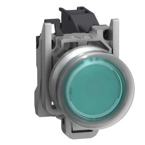   Schneider Electric Harmony XB4 - ATEX DG - XB4BP381GEX - komplett nyomógomb, Ø22, védősapkás, 1NO, betehető címke, zöld