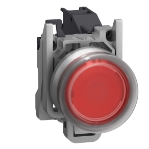   Schneider Electric Harmony XB4 - ATEX DG - XB4BP482GEX - komplett nyomógomb, Ø22, védősapkás, 1NC, betehető címke, piros