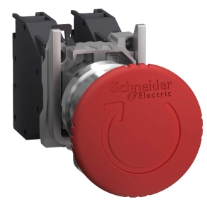   Schneider Electric Harmony XB4 - ATEX DG - XB4BS8445GEX - komplett vészkapcs. 40mm fej, Ø22, 1NO+1NC, forgatásra kioldó, piros