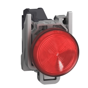 Schneider Electric Harmony XB4 - ATEX DG - XB4BVBM4GEX - komplett LED jelzőlámpa, Ø22, 24-240VAC/DC, piros