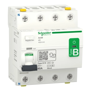   Schneider Electric Acti9 iID - A9Z61440 - áram - védőkapcsoló, B - SI osztály, 4P, 40A, 30mA