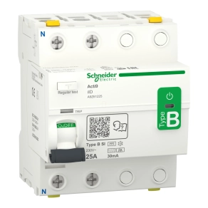   Schneider Electric Acti9 iID - A9Z61225 - áram - védőkapcsoló, B - SI osztály, 2P, 25A, 30mA