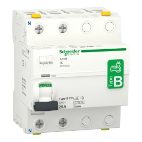   Schneider Electric Acti9 iID - A9Z51225 - EV áram - védőkapcsoló, B osztály, 2P, 25A, 30mA